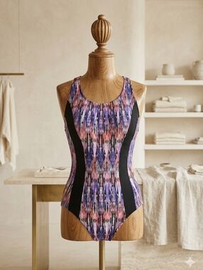 Catalina Multicolor One-Piece Swimsuit Sz 8-10